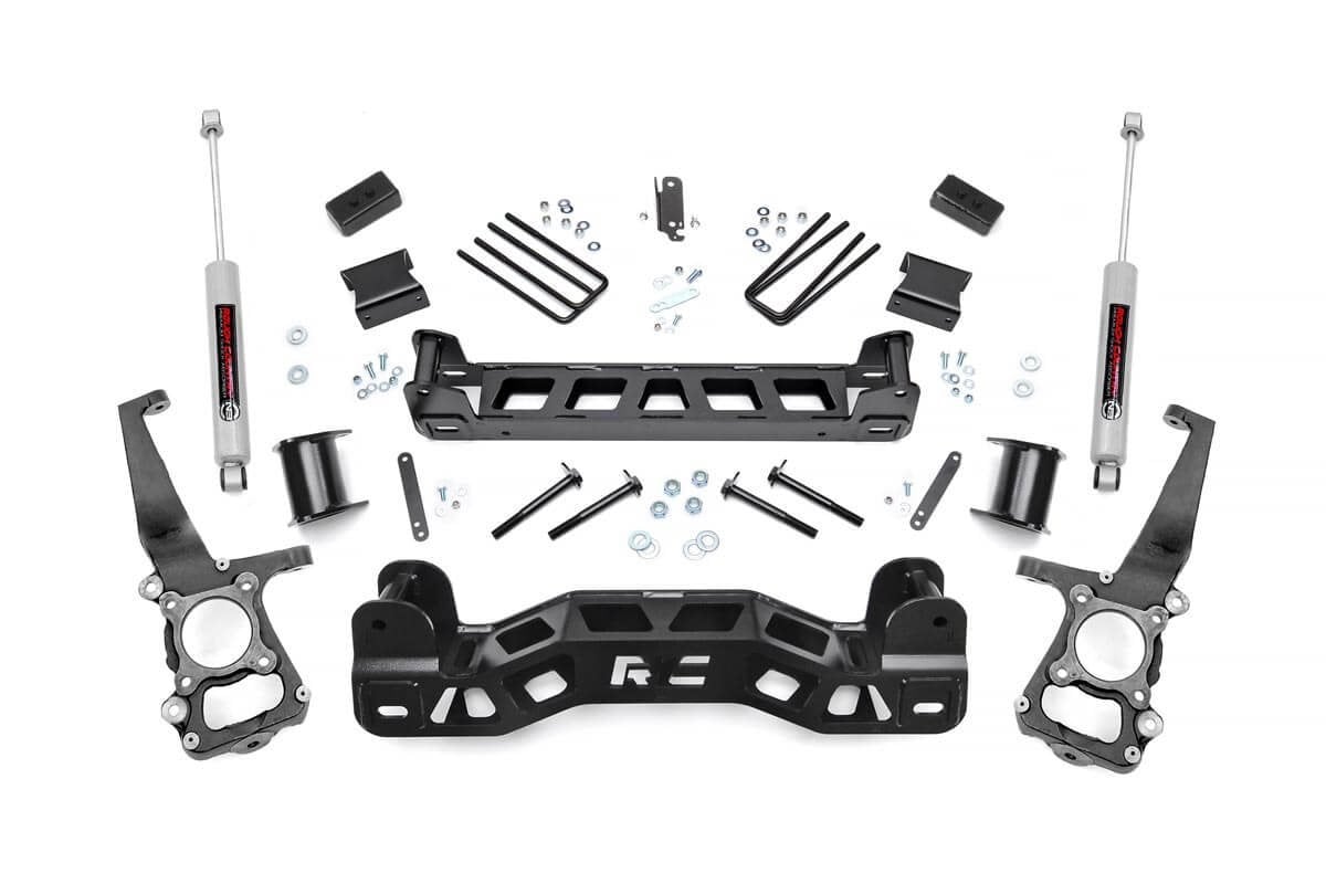 Ford F-150 Suspension Lift Kit - Front + Rear - Rough Country - 4-inch Lift - '09-'10